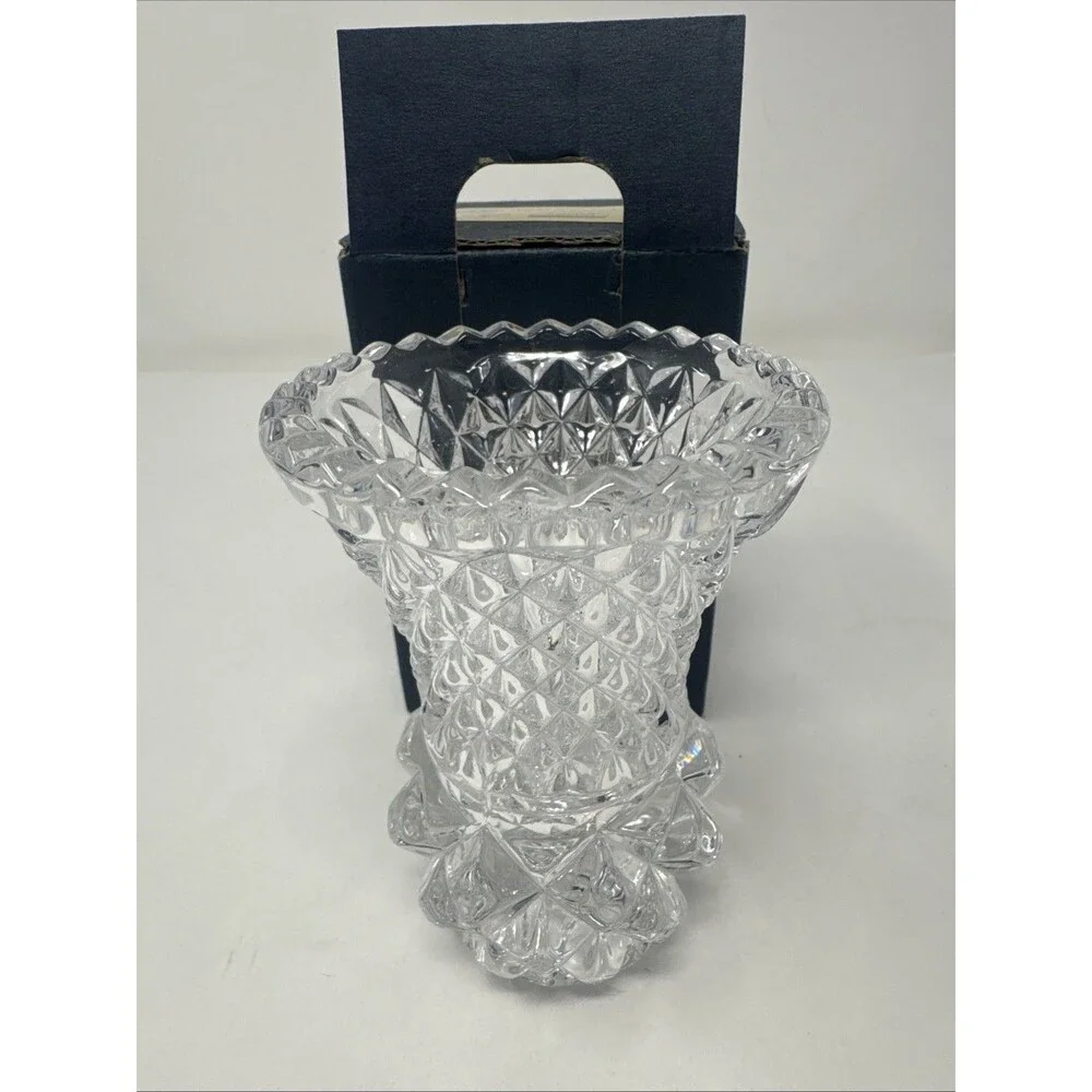 Bohemia Crystal Bud Flower Vase Czech Republic 24% PbO New in Box